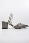 Maçan - Platin Kısa Topuk Kadın Ayakkabı