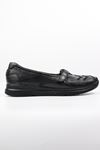 Forelli - 29429 Siyah Hakiki Deri Kadın Günlük Ayakkabı
