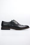 FreeFoot - 7056 - Siyah Hakiki Deri İnce Taban Erkek Klasik Ayakkabı
