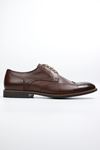 FreeFoot - 7056 - Kahverengi Hakiki Deri İnce Taban Erkek Klasik Ayakkabı