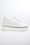 Guja - 24Y345-3 Beyaz Kalın Taban Kadın Sneaker Ayakkabı