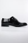 Fosco - 7102 Siyah Rugan Hakiki Deri Erkek Klasik Ayakkabı