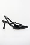Koçyiğitler - 1001 Siyah Rugan Kadın Kadeh Topuk Kadın Ayakkabı