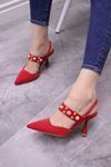 Koçyiğitler - 9001 Kırmızı Vakum Kadın Topuklu Ayakkabı
